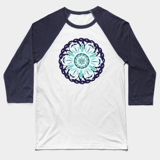 Rock Climbing Mandala Baseball T-Shirt